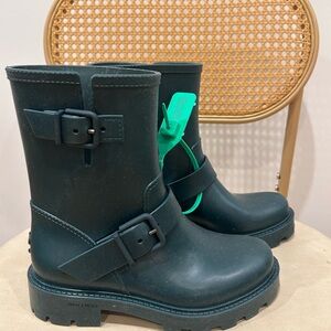 Jimmy Choo YAEL Moto Style Short Rain Booties